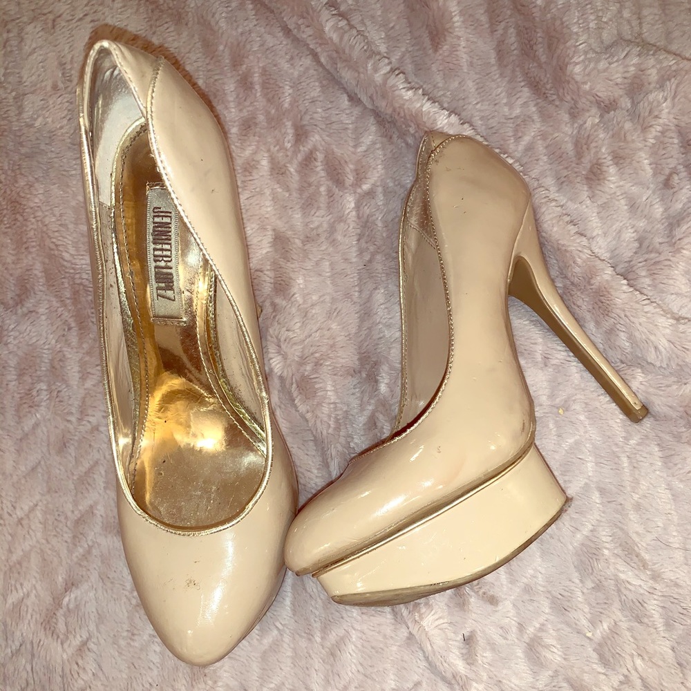 GOLD JLO HEELS